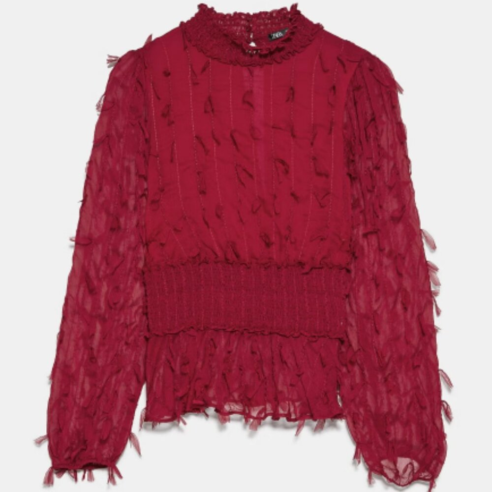 Zara red blouse, size xs, new